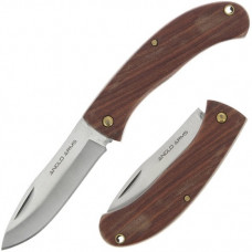 3 inch None Lock Wooden Folding Knives (Dark Brown 1)