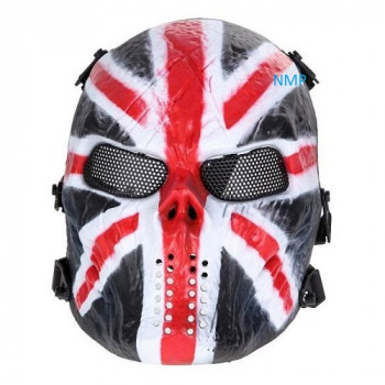 Airsoft BB Gun Face Mask Big Foot Tactical Skull with Mesh Eyes (British Knight)