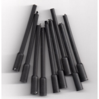 in-line pipe pack of 10 Black (made in uk)